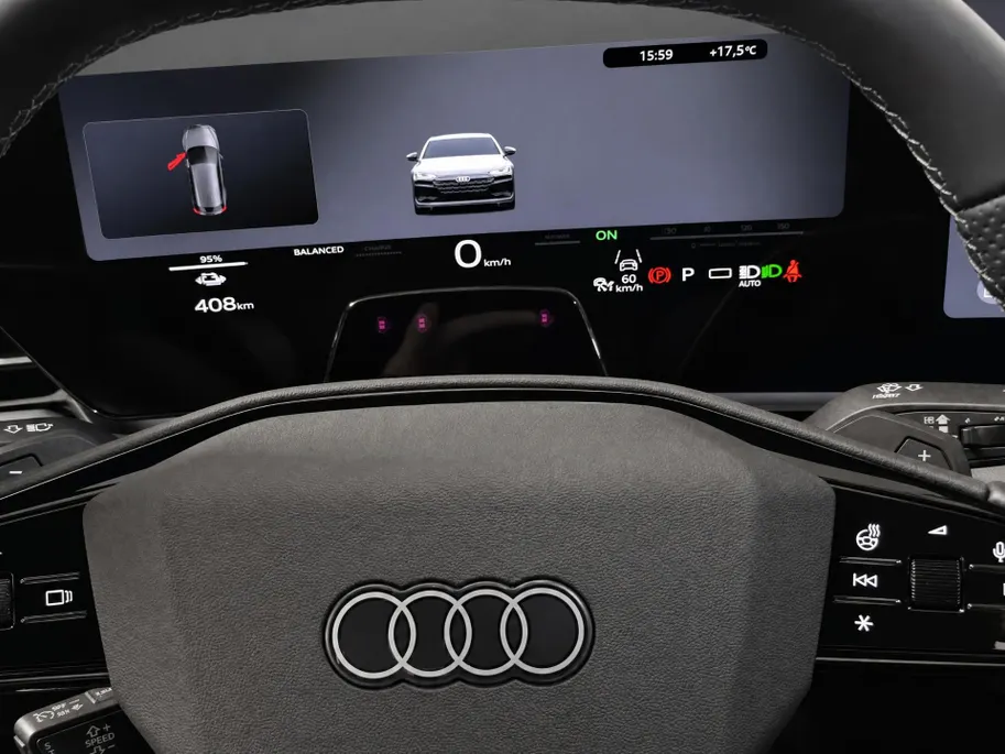 Audi A6 e-tron S edition 83 kWh 286 PK · Optiek zwart · Trekhaak elek. wegklapbaar · Lederen bekleding · 21'' LM velgen · Winterpakket