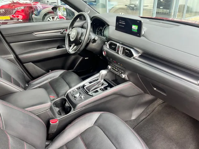 Mazda CX-5 2.0 e-SkyActiv-G M Hybrid 165 Homura Comfort Pack AUTOMAAT | TREKHAAK | LEDER | 360gr CAMERA | Bose AUDIO | STOELVENTILATIE | STOEL- en STUURVERWARMING | 1e EIG |