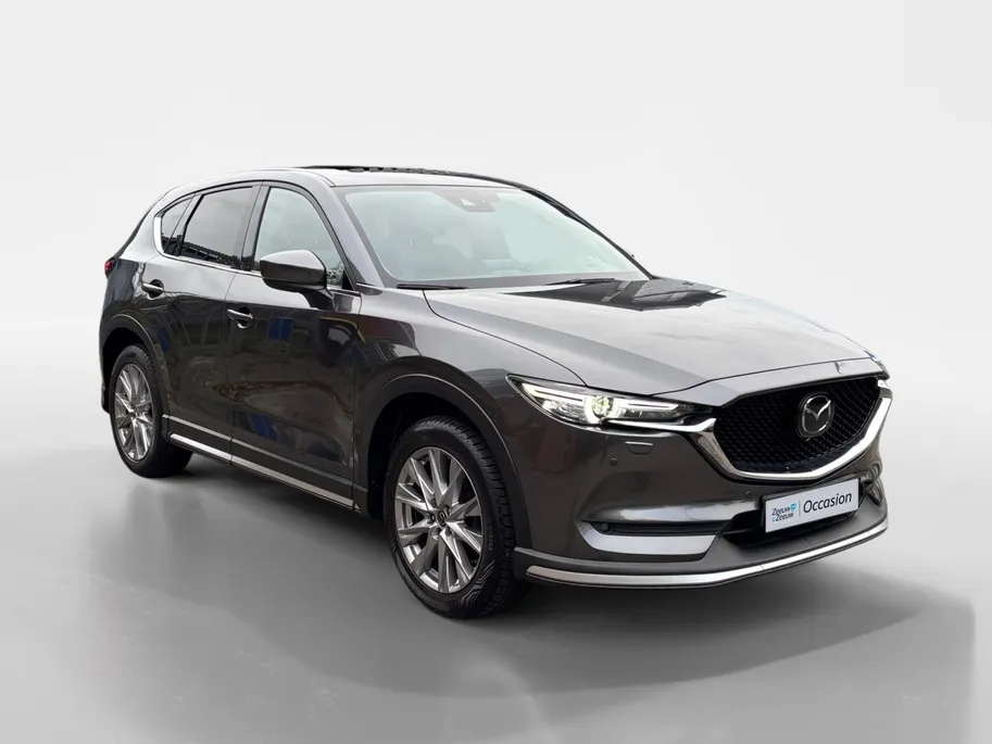 Mazda CX-5 2.0 SkyActiv-G 165 Signature | Schuif/kanteldak | 360 graden camera | Wegklapbare Trekhaak | Adaptieve Cruise Control | Navigatie | BOSE | Leder | 19' Lichtmetalen velgen