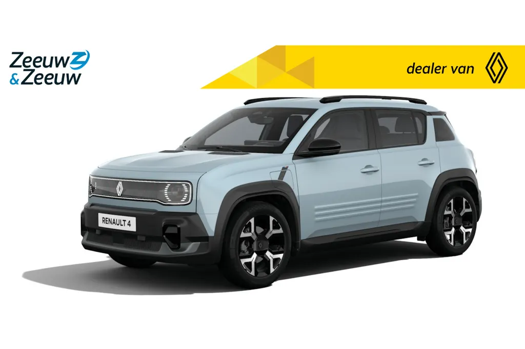 Renault 4 Techno comfort range | Profiteer nu van €1.800,- Zeeuw & Zeeuw voorraadkorting | NU met GRATIS 5 jaar fabrieksgarantie | 409KM Actieradius | 165km laden in slechts 15 minuten | Nu in de showroom |