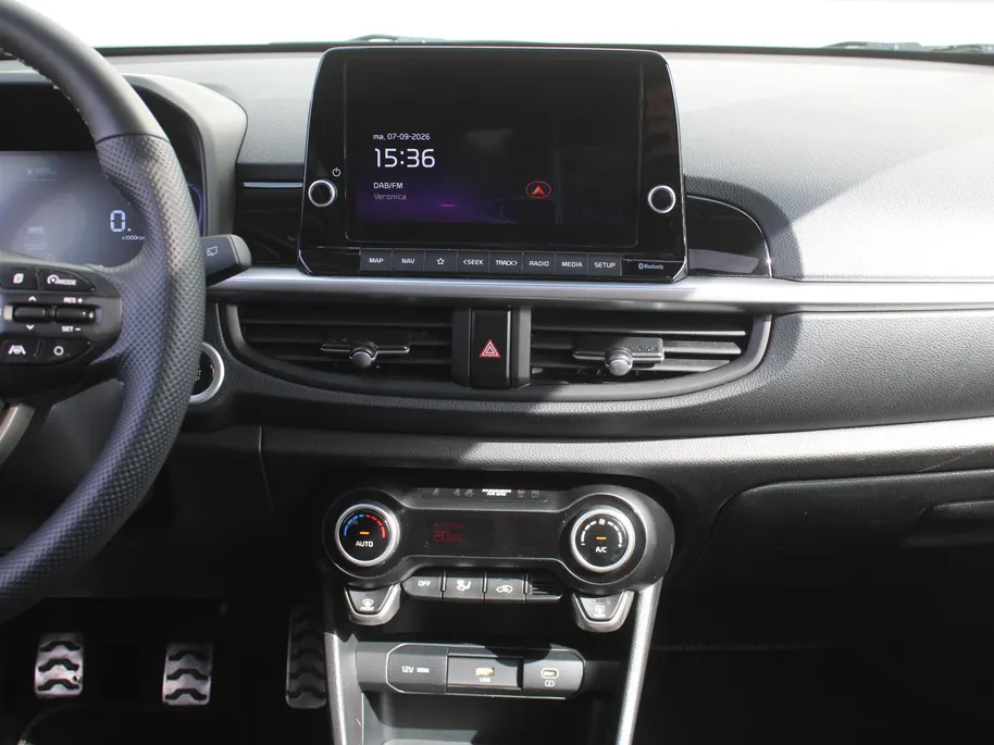 Kia Picanto 1.0 DPI GT-Line | Schuif-/kanteldak | Stuur-/stoelverwarming | Navi | Clima | Cruise | Camera | Leer | 16' LM | LED | Keyless |