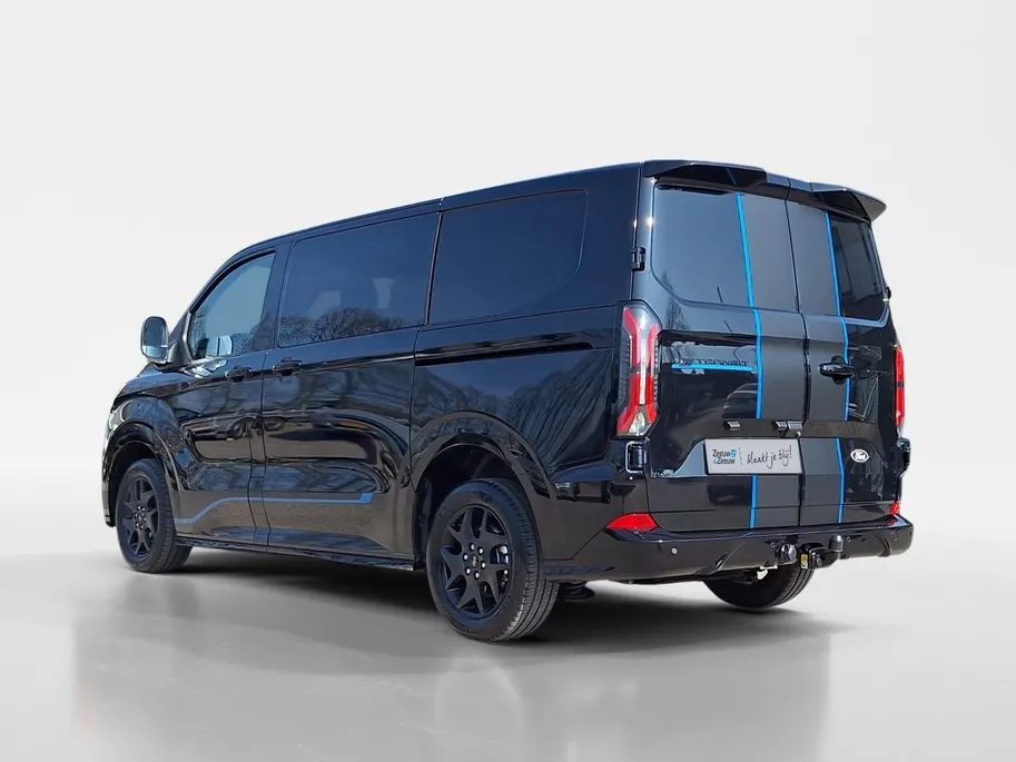 Ford E-Transit Custum 320 L1H1 Sport 71 kWh DC | Dubbele Schuideur | Camera | Trekhaak | 17' Lichtmetaal | Halfleer bekleed | Led verlichting | El. Verst. bestuurdersstoel| Apple Carplay&Android Auto |