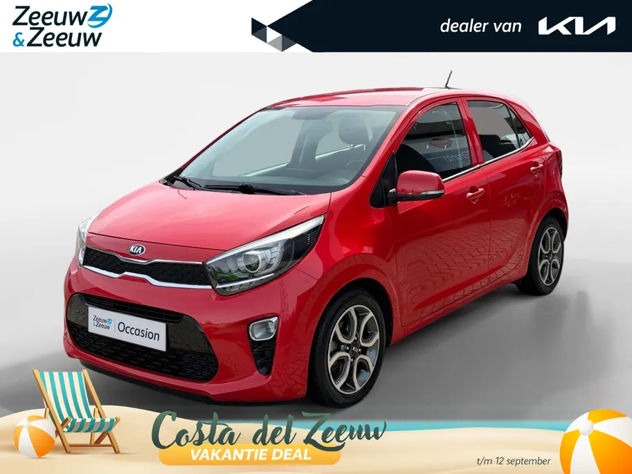 Kia Picanto 1.0 CVVT First Edition | All-Seasonbanden /Apple Carplay/ Android Auto | Navigatiesysteem | Cruise Control | Climate Control | Parkeercamera Achter | Lichtsensor | 15' Lichtmetalen Velgen