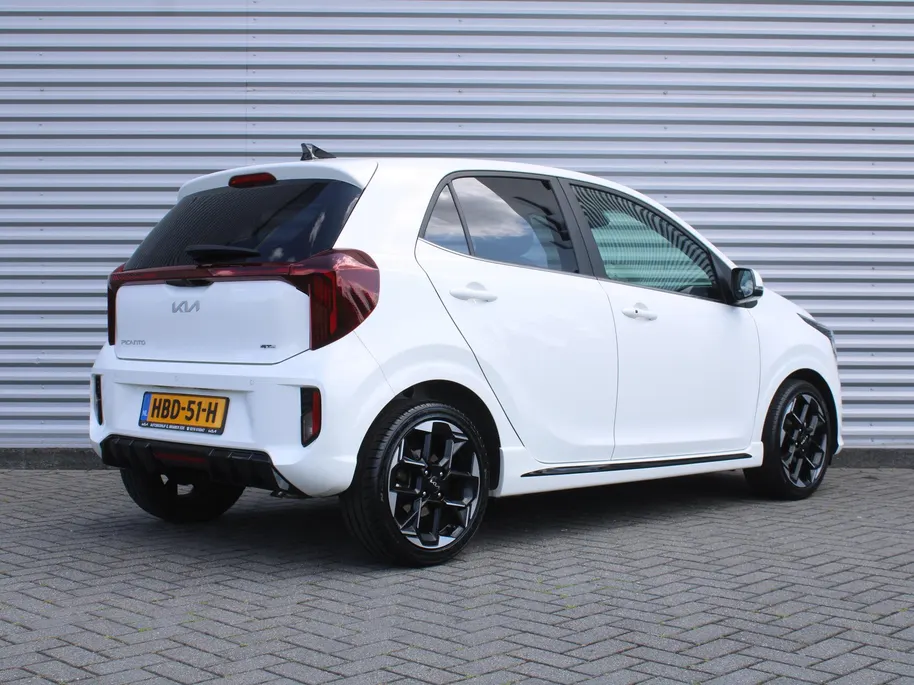 Kia Picanto 1.0 DPI GT-Line | Stuur-/stoelverwarming | Schuifdak | Camera | Dodehoek detectie | Telefoonlader | Clima | Navi | 16' LM | LED | Cruise |