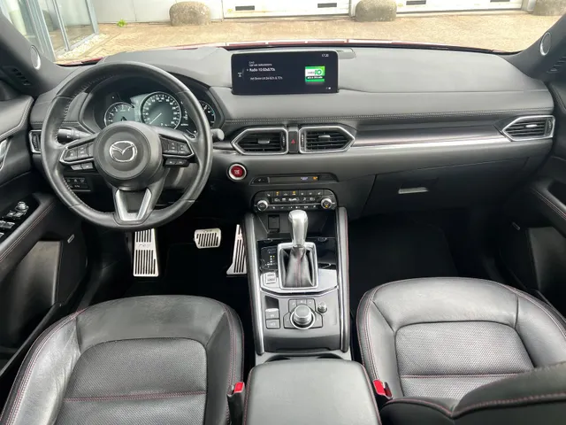 Mazda CX-5 2.0 e-SkyActiv-G M Hybrid 165 Homura Comfort Pack AUTOMAAT | TREKHAAK | LEDER | 360gr CAMERA | Bose AUDIO | STOELVENTILATIE | STOEL- en STUURVERWARMING | 1e EIG |