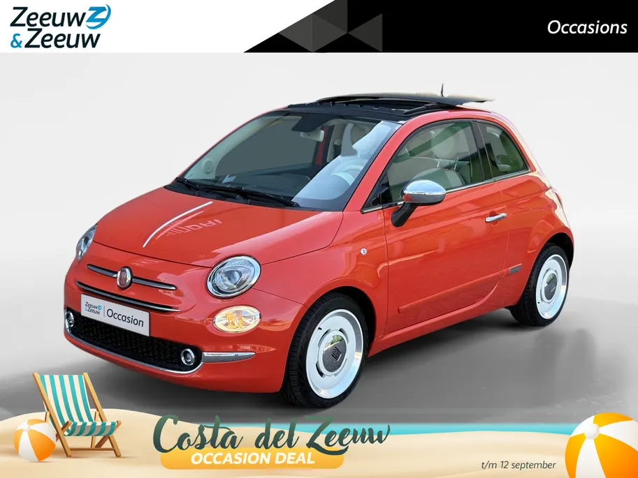 Fiat 500 0.9 TwinAir Turbo Sport | Panoramadak | Virtual Dash | Scherm | Bluetooth | Parkeersensoren | 12 maanden Bovag Garantie |