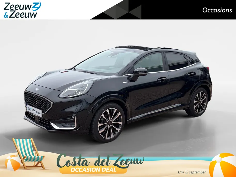 Ford Puma 1.0 EcoBoost Hybrid ST-Line X *Automaat*Navi+Camera*Climate Control*Schuif/kanteldak*Adapt. Cruise Control*Winter Pack*Elekt. Achterklep*Zeer nette auto!