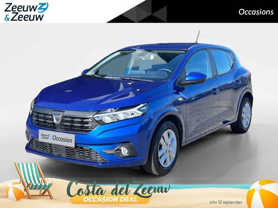 Dacia Sandero 90PK TCe Comfort | Apple CarPlay/Android Auto | Airco | Cruise Control | Full LED | Armsteun | Elektrische Ramen & Spiegels | Licht & Regen Sensor |