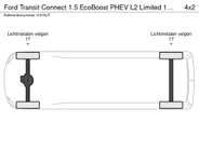 Ford Transit Connect 1.5 EcoBoost PHEV L2 Limited met o.a. een achteruitrijcamera, adaptieve cruise control, dodehoekdetectie en een trekhaak