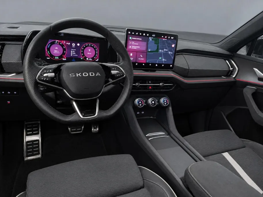 Škoda Kodiaq 1.5 TSI 204pk DSG PHEV Sportline Business · Panoramadak · Alarm · Wegklapbare Trekhaak · Elek. Voorstoel · 19'' Inch · Garantie t/m 06-07-2030 of 100.000km