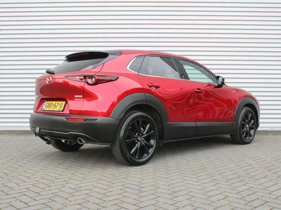 Mazda CX-30 2.0 e-SkyActiv-G M Hybrid Homura | Trekhaak | Camera | Stoelverwarming | HUD | 18" LM | Dodehoek detectie | Elek. achterklep | Cruise adapt. | LED |