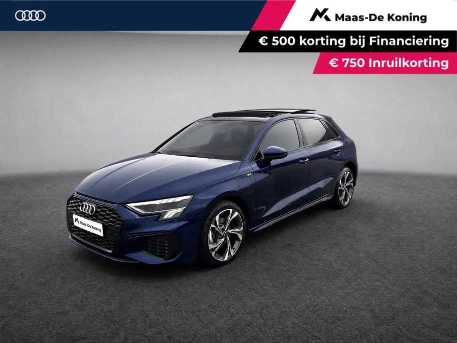 Audi A3 Sportback 40 TFSIe 150kW/204PK S Line · Panoramadak · Leder · Camera · Apple/Android Car Play · Drive select ·  EXTRA INRUILKORTING ·