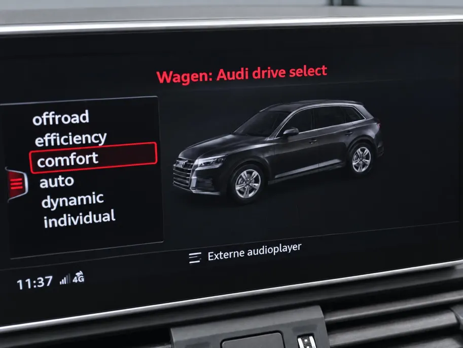 Audi Q5 50 TFSI e quattro S edition · Trekhaak · Adaptive Cruise Control · Apple/Android Car Play · Dodehoeksensoren · Stoelverwarming ·  Drive select · 360°Camera + Parkeersensoren ·