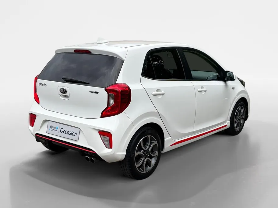 Kia Picanto 1.0 MPi GT-Line Edition Apple Carplay/Android Auto , navi , cruise , lm velgen , tel , camera , usb , sport stoelen , super mooie uitvoering . auto is voorzien van een nieuwe koppeling