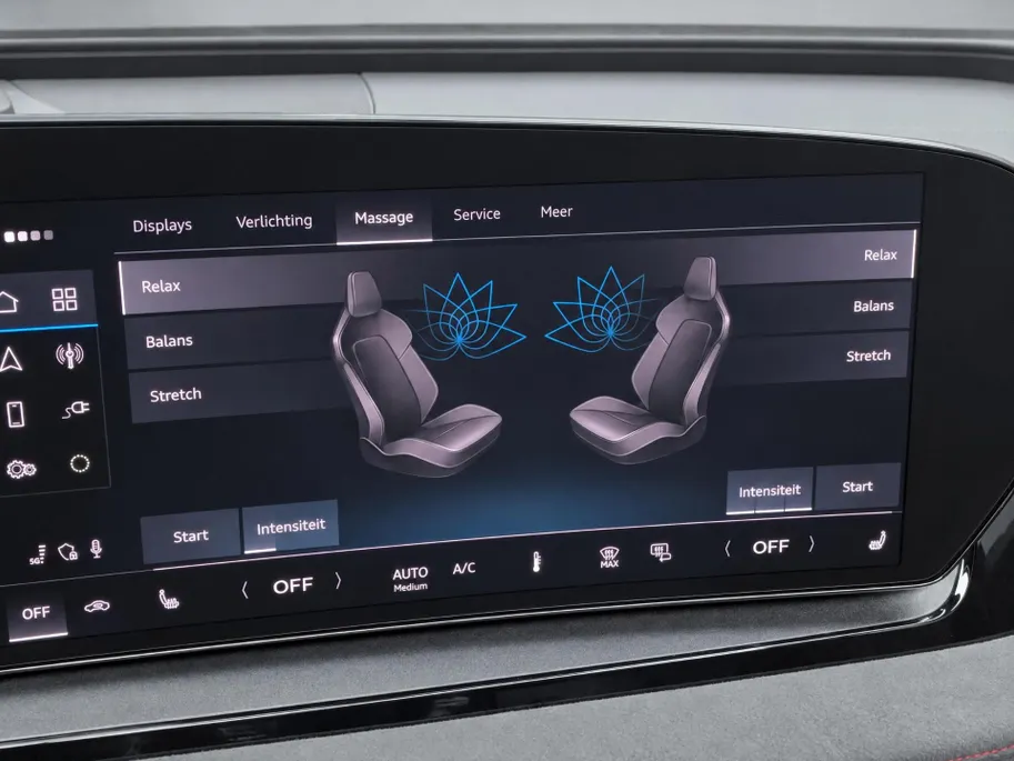 Audi Q6 e-tron S edition performance 100 kWh 306pk · SOH 98,1% · Panoramadak · Warmtepomp · 360 Camera · Wegklapbare Trekhaak · Bang & Olufsen · Kuipstoel · 21'' Inch · Garantie t/m 21-01-2031 of 100.000km