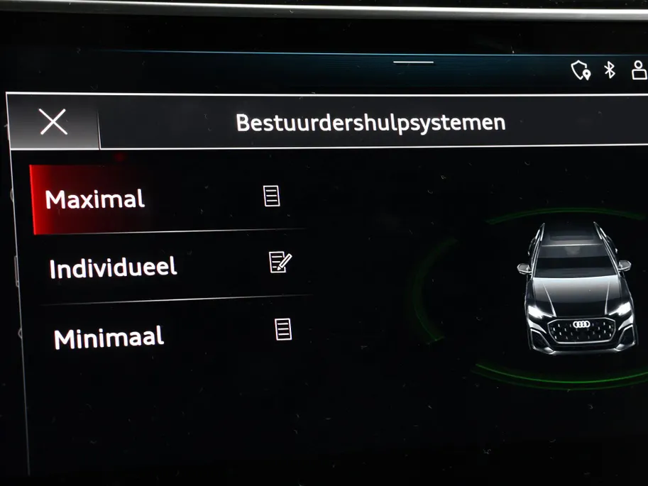 Audi Q8 55 TFSI e quattro Pro Line S 394 PK · 22' LM Velgen · Glazen panorama dak · B&O Premium 3D · Assist. plus, remote park · Stoelventilatie + Massage · Trekhaak · Servosluiting
