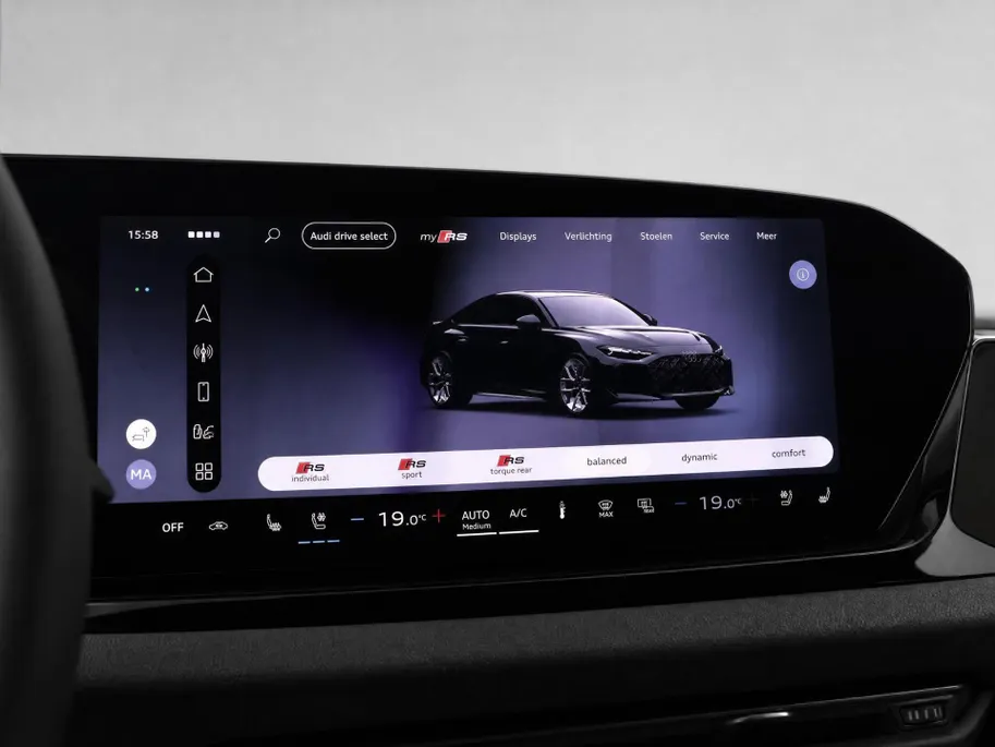 Audi RS5 Limousine e-hybrid 639 PK · RS sportuitlaat · Topsnelheid 270 km/h · Head-up display · Panoramadak