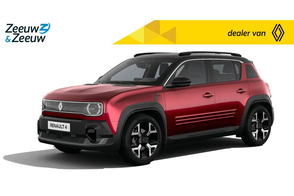 Renault 4 Techno comfort range | Profiteer nu van €1.800,- Zeeuw & Zeeuw voorraadkorting | NU met GRATIS 5 jaar fabrieksgarantie | 409KM Actieradius | 165km laden in slechts 15 minuten | Nu in de showroom |
