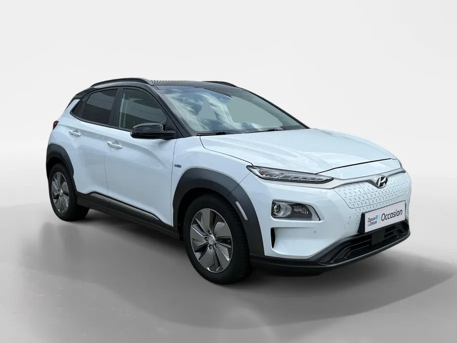 Hyundai Kona EV Premium 64 kWh | Achteruitrijcamera | Head Up Display | Dodehoek Detectie | Lederen Bekleding | Climate Control |