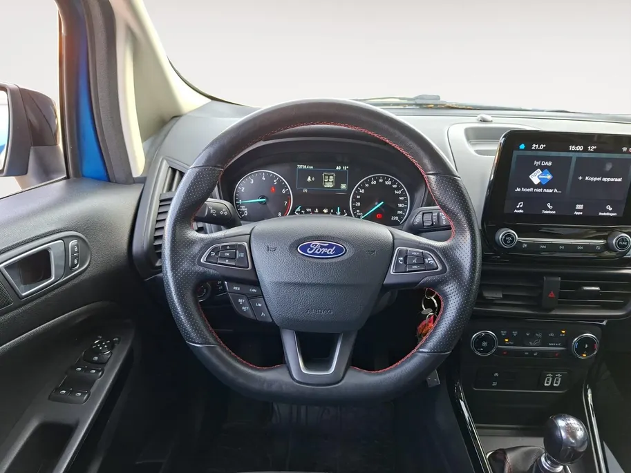 Ford EcoSport 1.0 EcoBoost ST-Line | Stoel- stuur en voorruitverwarming | Navigatie via Apple Carplay & Android auto | Cruise control