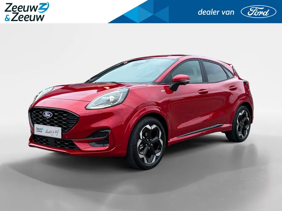 Ford Puma 1.0 EcoBoost Hybrid ST-Line X | 5.000,- Ready Set Ford Bonus | Gratis automaat t.w.v. 1.500,-! | Driver Assistancepack | Winterpack | 18' Lichtmetaal | Led verlichting | 360Camera | Adaptive Cruisecontrol | Dodehoekdetectie | Apple Carplay&Android Auto | 