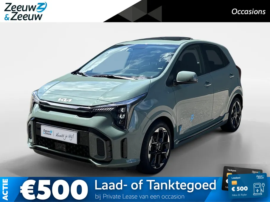 Kia Picanto 1.0 GDi GT-Line Automaat | Schuif/kanteldak | Stoel/stuur verwarming | Keyless entry | Fabrieksgarantie 20-1-2033 + 3x 1 jaar* | NAP