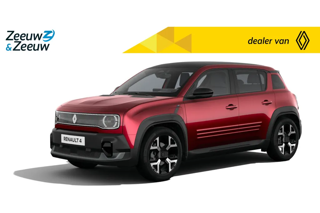 Renault 4 comfort range techno canvas dak 52 kWh | Profiteer nu van €1.800,- Zeeuw & Zeeuw voorraadkorting | NU met GRATIS 5 jaar fabrieksgarantie | 392KM Actieradius | NU te bestellen |