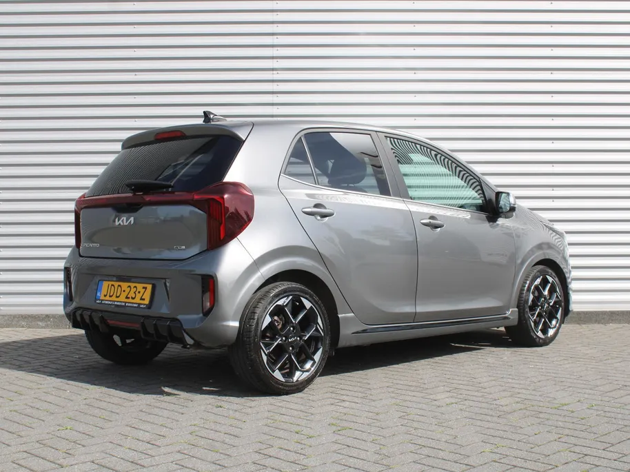 Kia Picanto 1.0 DPI GT-Line | Schuid-/kanteldak | Stuur-/stoelverwarming | Navi | Clima | Cruise | Camera | Leer | 16' LM | LED | Keyless |
