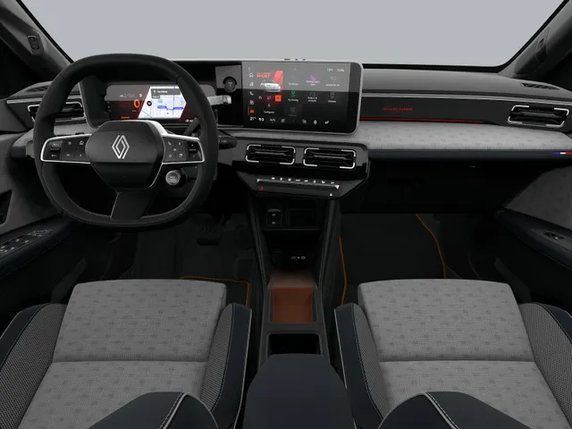 Renault 5 Roland-Garros | Achteruitrijcamera | Elektrisch verwarmbare voorstoelen | ISOFIX-bevestigingssysteem voor kinderzitjes op passagiersstoel en op de twee buitenste zitplaatsen achter