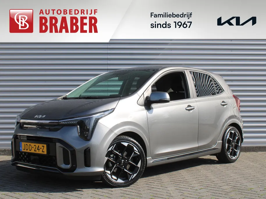 Kia Picanto 1.0 DPI GT-Line | Schuif-/kanteldak | Stuur-/stoelverwarming | Navi | Clima | Cruise | Camera | Leer | 16' LM | LED | Keyless |