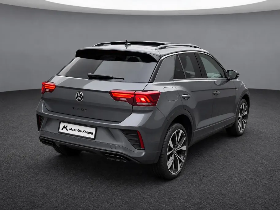 Volkswagen T-Roc 1.5 TSI 150pk DSG R-Line · Panoramadak · Camera · Keyless · Stuur- & Stoelverwarming · Elek. Achterklep · Dodehoeksensor · Garantie t/m 14-07-2027