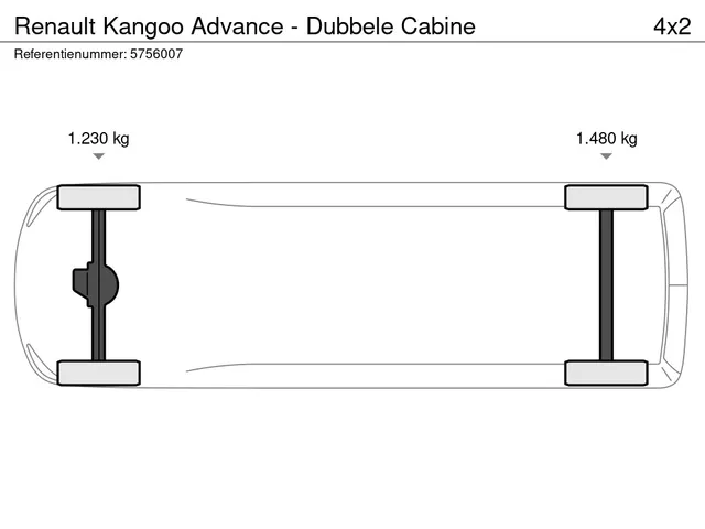 Renault Kangoo Advance - Dubbele Cabine | Achteruitrijcamera | Elektronisch geregelde airconditioning | Lane Keeping Assist