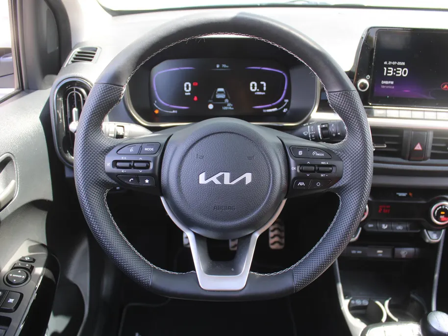 Kia Picanto 1.0 DPI GT-Line | Stuur-/stoelverwarming | Schuifdak | Camera | Dodehoek detectie | Telefoonlader | Clima | Navi | 16' LM | LED | Cruise |