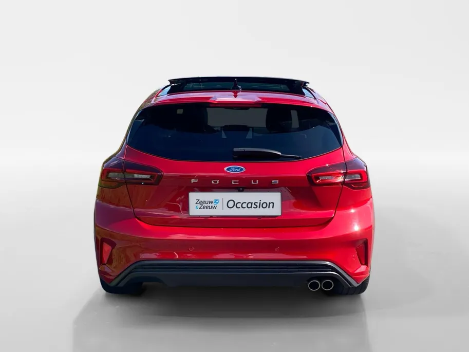 Ford Focus 1.0 EcoBoost Hybrid ST Line Vignale automaat 155PK | NL-Auto | Dealer onderhouden | Driver assistancepack | Winterpack | Panoramadak | 18' Lichtmetaal | Adaptive cruisecontrol | Dodehoekdetectie | Leer bekleed |