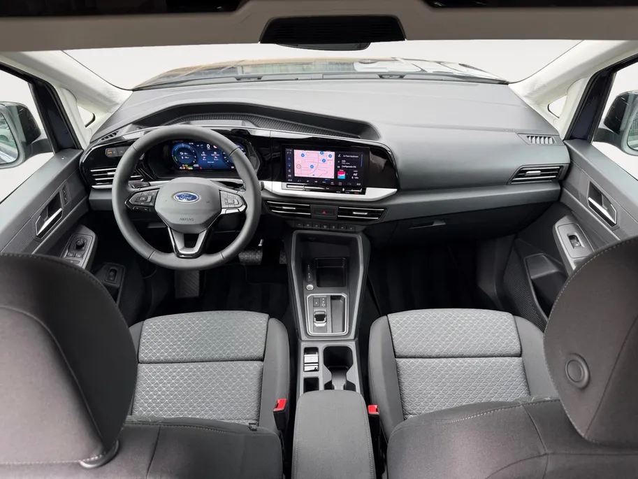 Ford Transit Connect Ford Tourneo Connect PHEV L2 Titanium 7p. | Uit Voorraad Leverbaar | Geel Kenteken | Automaat | Trekhaak | AGR Gecertificeerde Voorstoelen | Achteruitrijcamera | Winter Pakket | Adaptieve Cruise Control