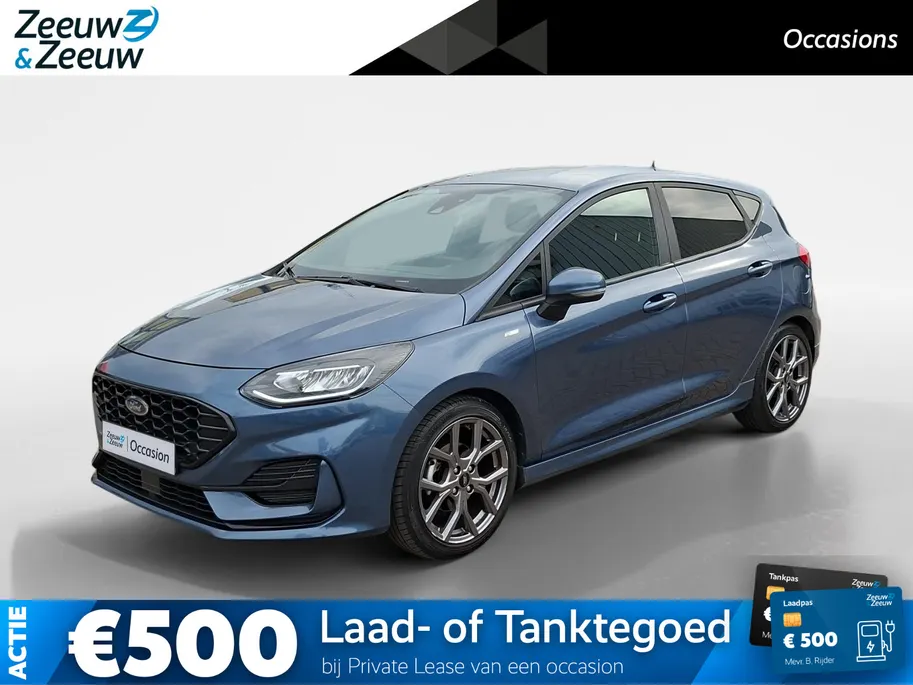 Ford Fiesta 1.0 EcoBoost Hybrid ST-Line 125 pk | Stoel- stuur en voorruitverwarming | Navigatie via Apple Carplay & Android auto | Parkeer sensoren