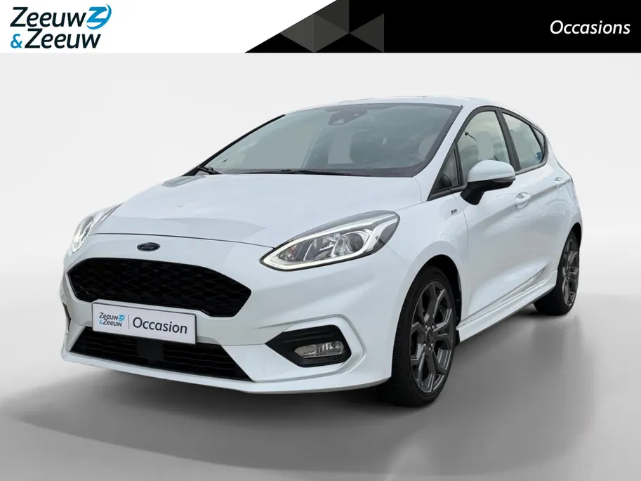 Ford Fiesta 95PK EcoBoost ST-Line | Keyless | Lichtmetalen Velgen | Climate Control | Apple CarPlay/Android Auto | LED Dagrijverlichting | Cruise Control | Armsteun | Elektrische Ramen & Spiegels |