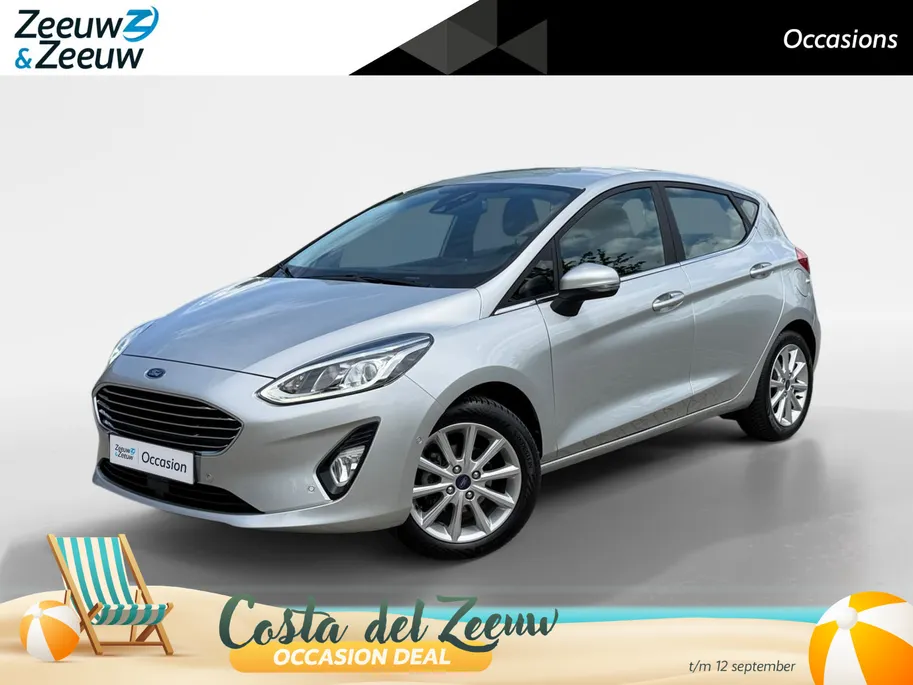 Ford Fiesta 1.0 EcoBoost Titanium |Apple Carplay/Android Auto| Trekhaak| Voorrutverwarming| 12 maanden Bovag garantie|