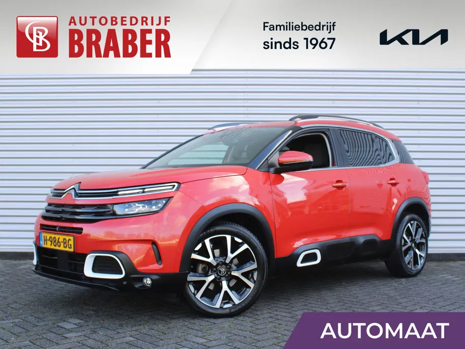 Citroën C5 Aircross 1.6 PureTech Shine | 180PK | Panoramadak | 360° Camera | Dodehoek detectie | Stoelverwarming | Elek. stoelverstelling + achterklep | 19' LM |