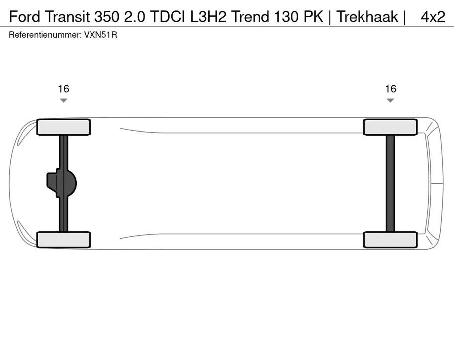 Ford Transit 350 2.0 TDCI L3H2 Trend 130 PK | Trekhaak |